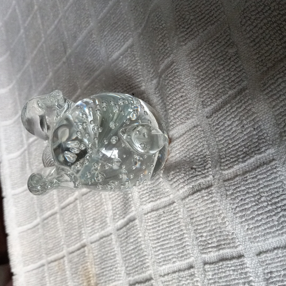 Art Glass Rabbit with controlled bubbles. - Picture 2 of 3
